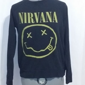 Forever 21 Small Nirvana 1990s Black Sweatshirt
